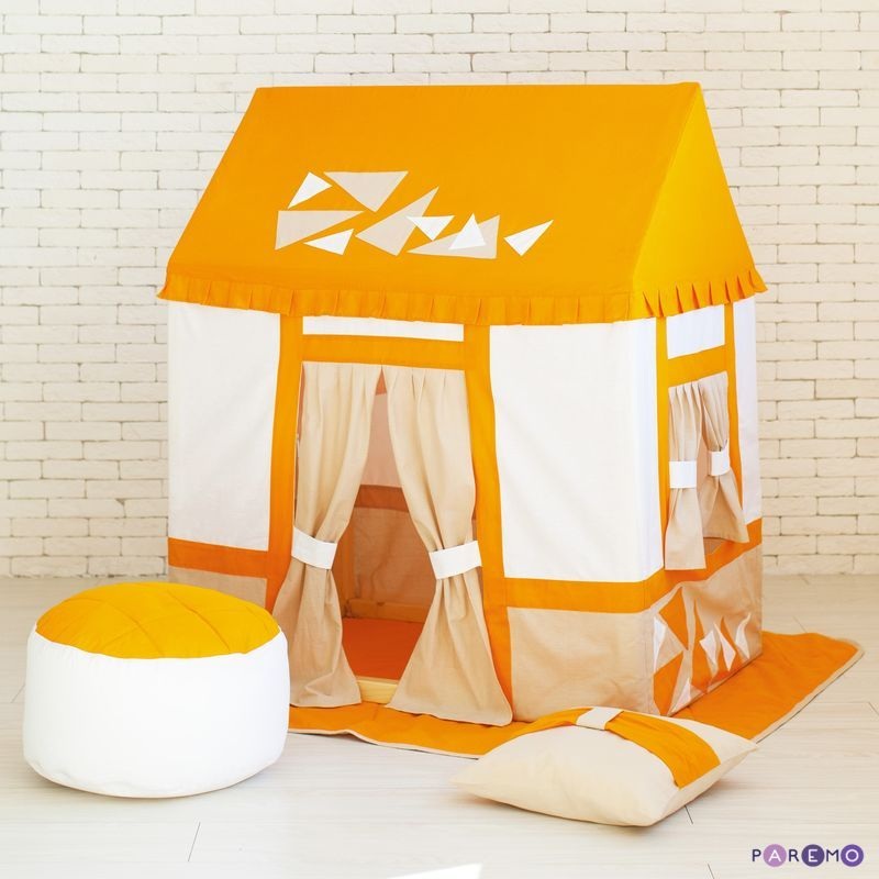 Текстильный домик-палатка с пуфиком для девочек и мальчиков - Замок Сомерсет  